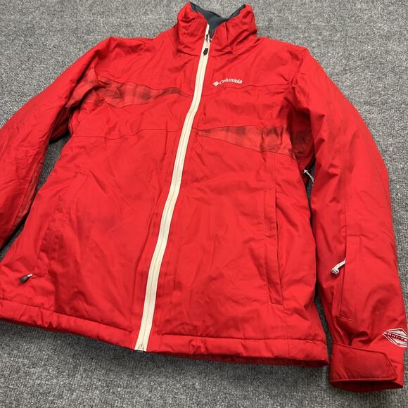 Columbia Jacket Womens Small Red Waterproof Omni-Tech Omni-Heat Insulated Coat - Picture 2 of 11